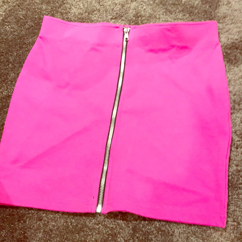 Pink mini skirt